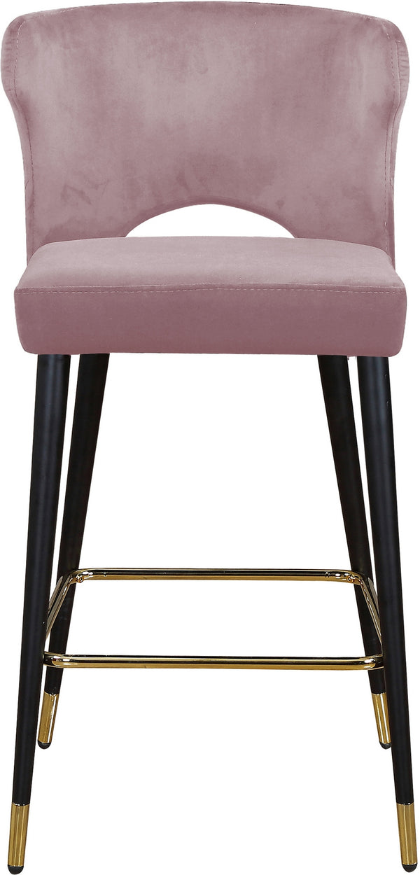 Allan Stool In Pink Velvet