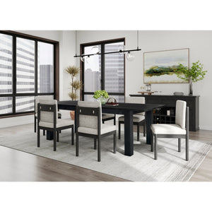 Bedford KD Butterfly Dining Table w/ 20" Ext., Brushed Black 