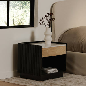 Carter Nightstand with Marble Top