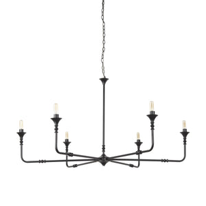 Gabriel Large Matte Black Chandelier