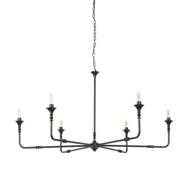 Gabriel Large Matte Black Chandelier