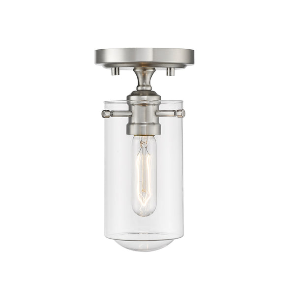 Delaney 1 Light Flush Mount in Brushed Nickel Finish