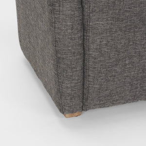 Dunstan Accent Chair Upholstered Gray Twill Fabric and Medium Brown Wood Feet