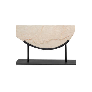 Moe's Galen Sculpture in Botticino Beige Marble