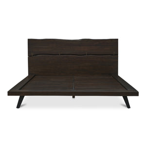 Moe's Madagascar Queen Platform Bed in Dark Brown