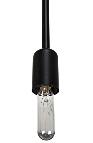 Mancini Chandelier, Black Steel