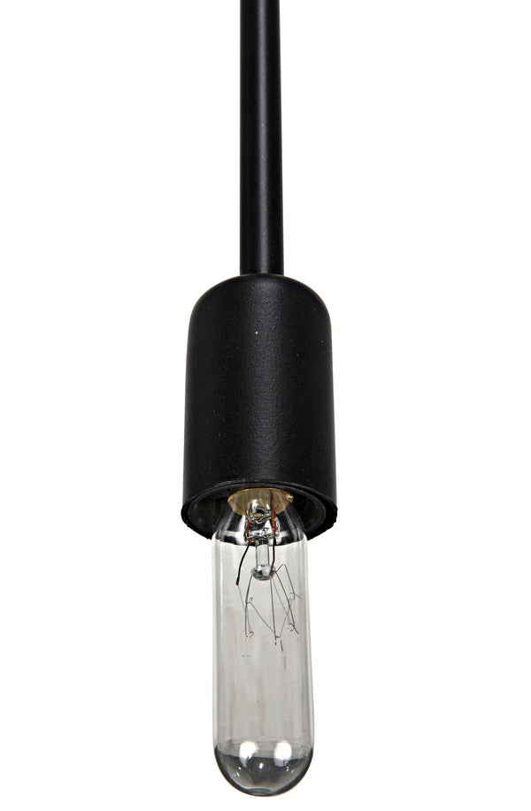 Mancini Chandelier, Black Steel