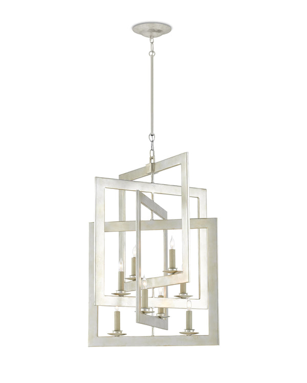 Middleton Silver Small Chandelier In Contemporary Silver Leaf