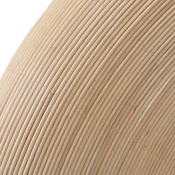 Paddock Bamboo Round Wall Mirror, Cream