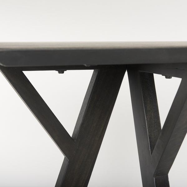 Jennings 54.0L x 16.0W x 29.5H Dark Brown Wood Console Table