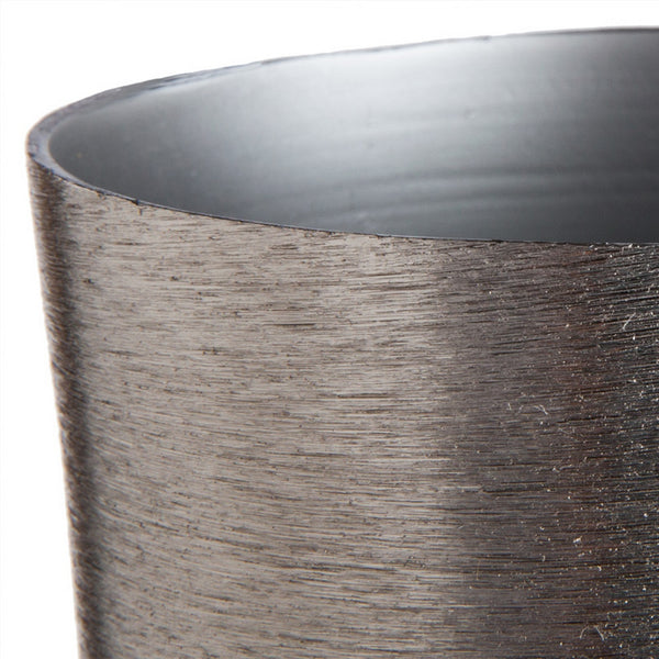 Zsa Zsa Floor Vase, Brushed Silver