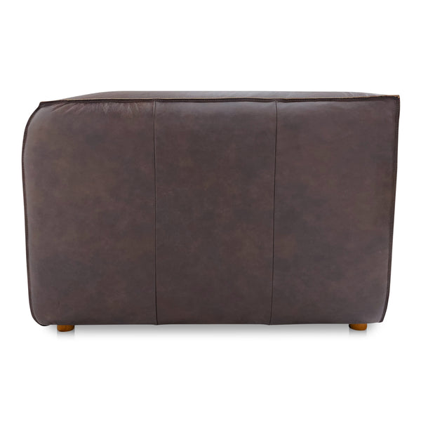 Form Corner Chair in Espresso Brown Leather