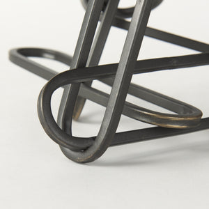 Henderson 10.4L x 8.3W x 7.7H Black Metal Paperclip Decorative Object