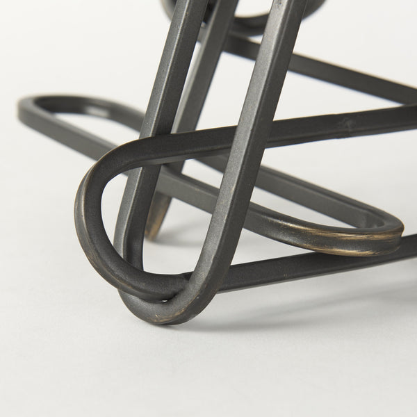 Henderson 10.4L x 8.3W x 7.7H Black Metal Paperclip Decorative Object