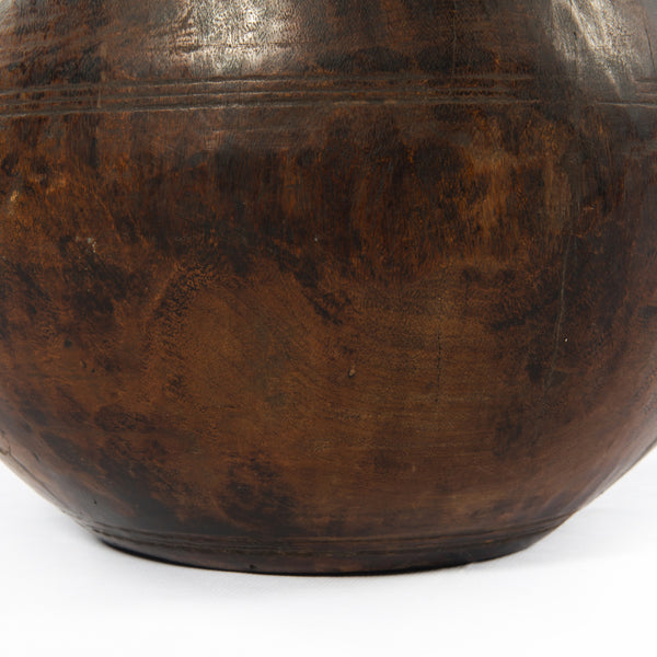 Found Wooden Jar In Reclaimed Natural