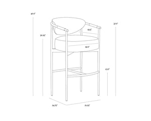 HELOISE BARSTOOL - BRAVO BLACK