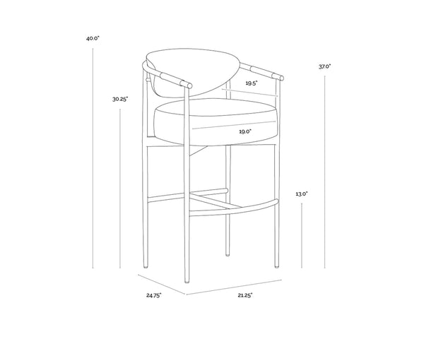 HELOISE BARSTOOL - BRAVO BLACK