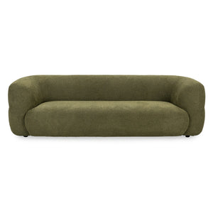 Faris Upholstered Sofa in Dark Olive with Plush Comfort