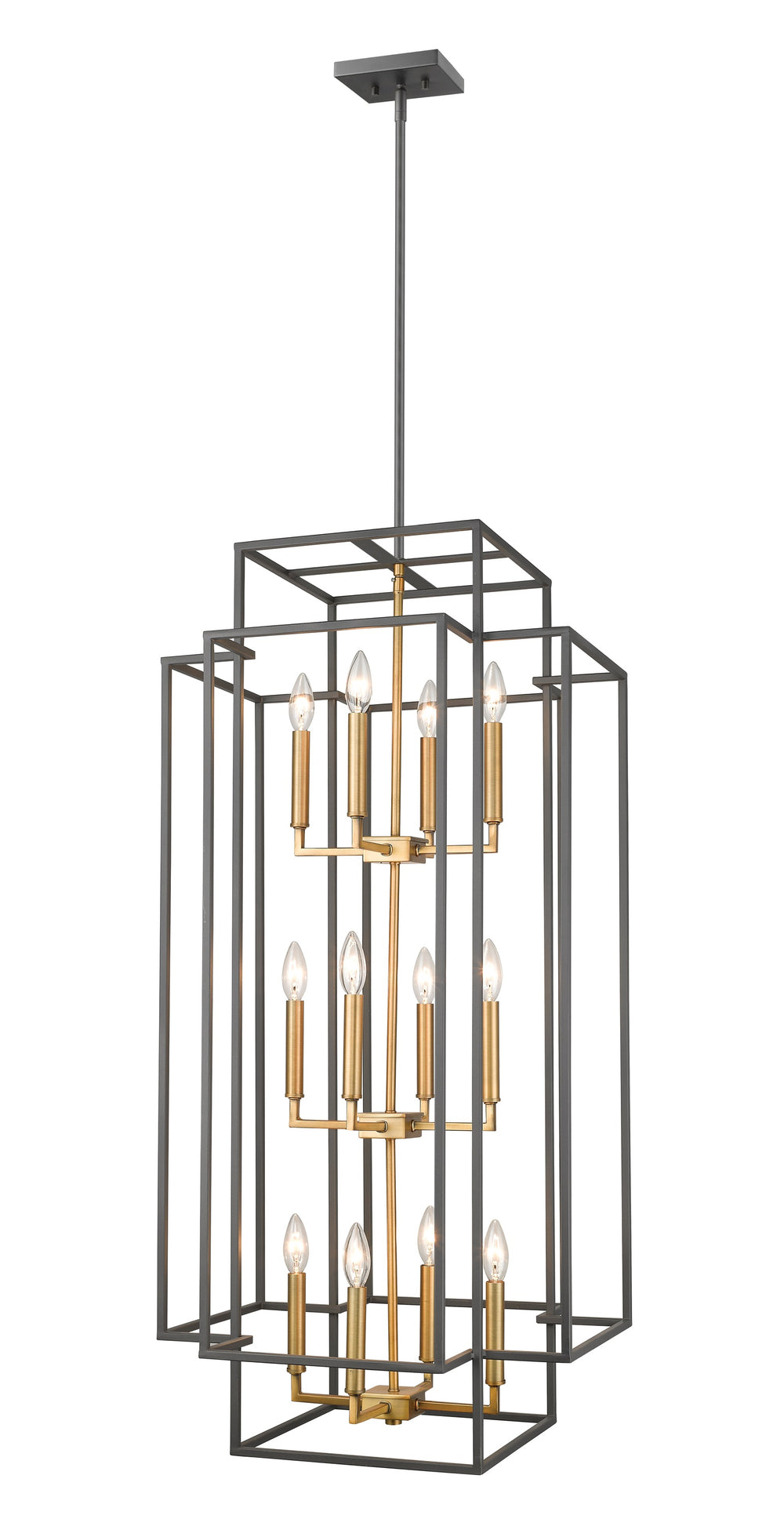 Titania 12 Light Pendant in Bronze + Olde Brass Finish