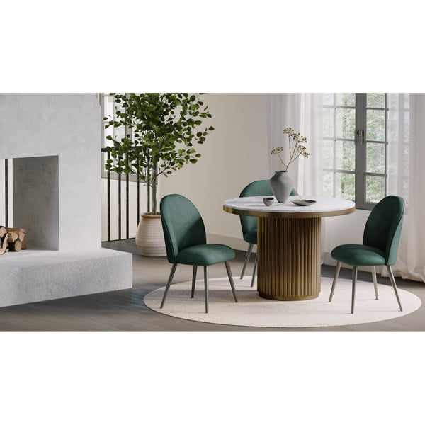 Moe's Tower Dining Table White Marble