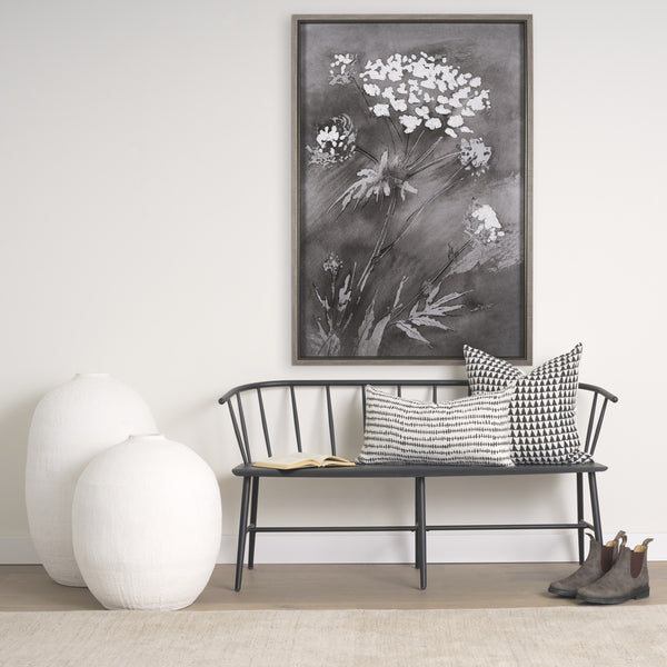 Karakum I Short White Textured Ceramic Vase