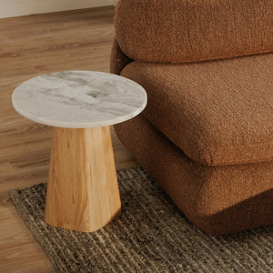 Moe's Evelyn Accent Table in Ashen Grey Marble