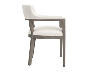 BRYLEA DINING ARMCHAIR - ASH GREY - LINOSO IVORY