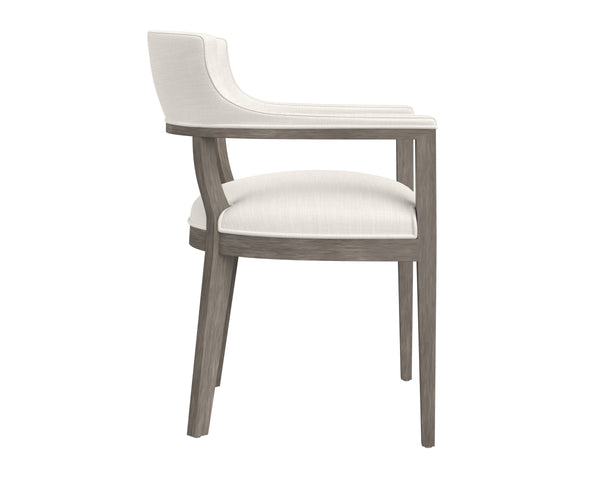 BRYLEA DINING ARMCHAIR - ASH GREY - LINOSO IVORY