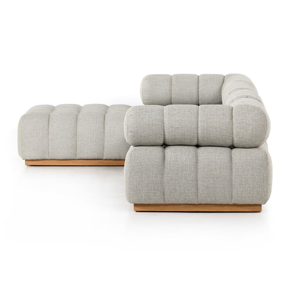 Roma Outdoor 4pc Sectional W/Ottoman In Ash