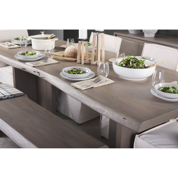 Konstantin 94.0 x 40.0 x 30.0 Medium Brown Wood W/ Live Edge Rectangular Dining Table