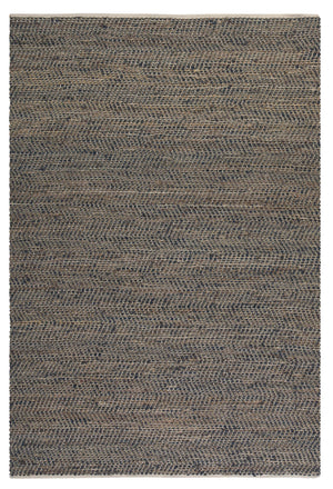 Tobais 5 X 8 Rescued Leather & Hemp Rug