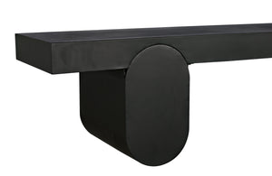 Evora Industrial Steel Coffee Table in Matte Black