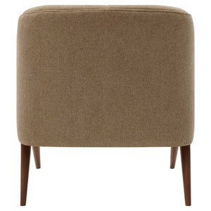 Florence Fabric Accent Chair Brown Legs In Havana Cream