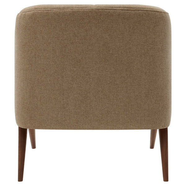 Florence Fabric Accent Chair Brown Legs In Havana Cream