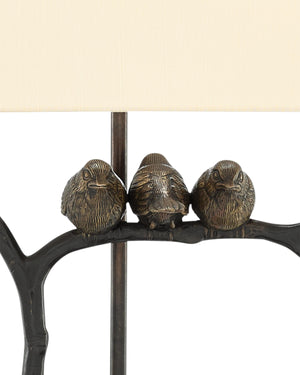 Sparrow Table Lamp In Bronze & Black