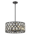 Dealey 5 Light Chandelier in Matte Black Finish