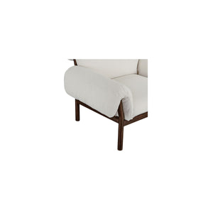 Cardero Lounge Chair in Ivory with Ash Frame