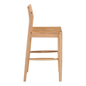 Moe's Owing Counter Stool in Natural Oak