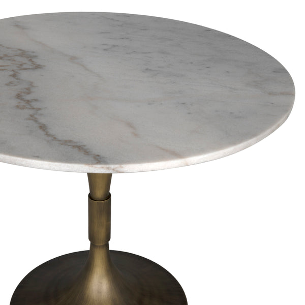 Jman Table 36", Aged Brass Finish
