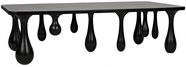 Drop Coffee Table, Hand Rubbed Black