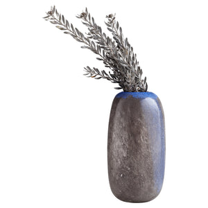 Small Bluesposion Vase in Black and Blue