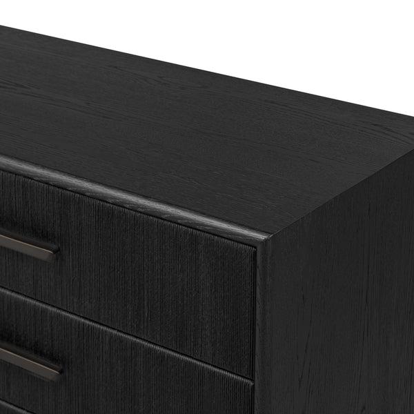 Rosenell 6 Drawer Dresser - Black Paper Cord