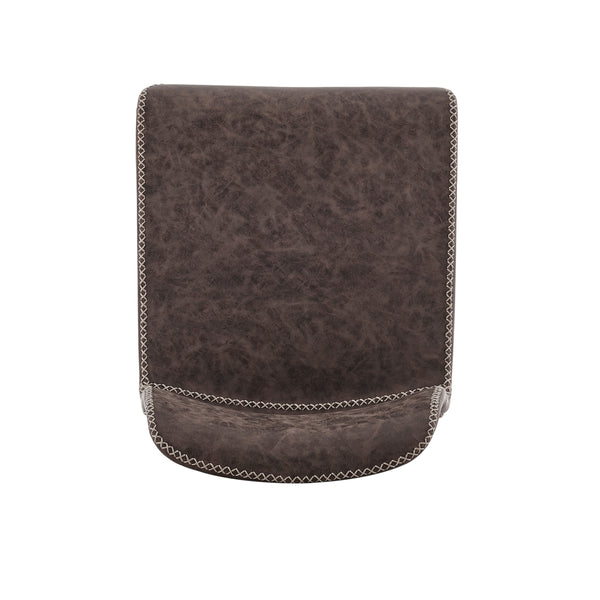 Jayden KD PU Low Back Counter Stool, Vintage Coffee Brown