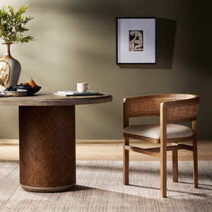 Cordoba Dining Armchair In Bergamo Parchmnt