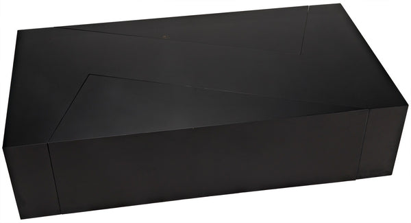 Element Industrial Steel Coffee Table in Matte Black