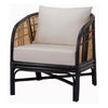 Ferrara Rattan Accent Arm Chair In Black/ Natural