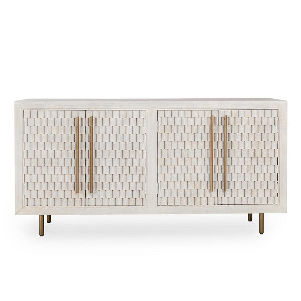 Norwood Solid Wood 4Dr Buffet - Coastal White