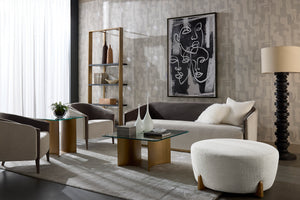 DALTON BOOKCASE - ANTIQUE BRASS - BLACK