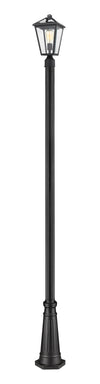 Talbot 1 Light Outdoor Post Mounted Fixture in Black Finish