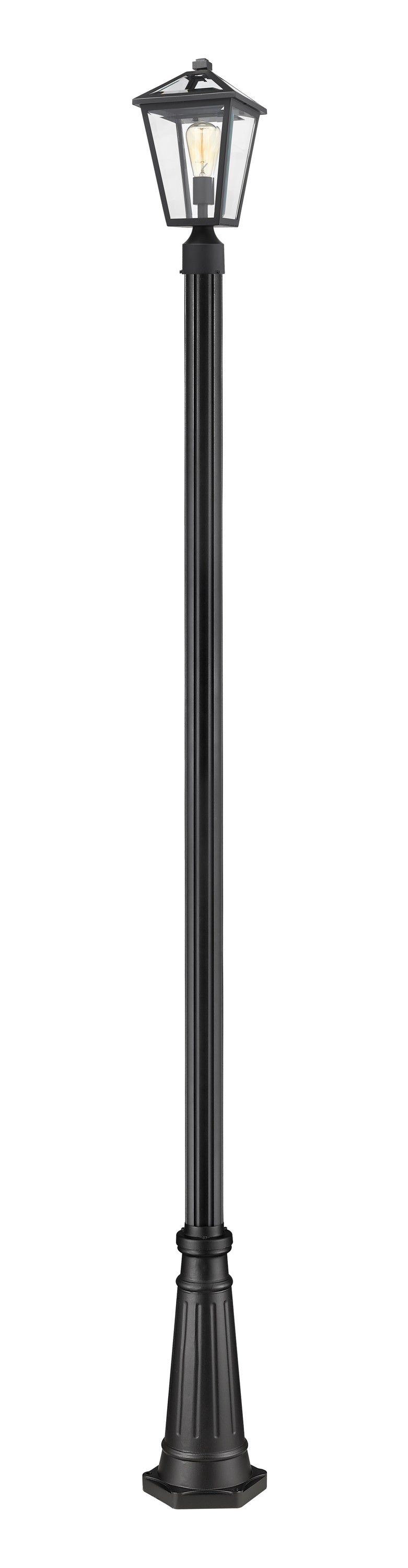 Talbot 1 Light Outdoor Post Mounted Fixture in Black Finish